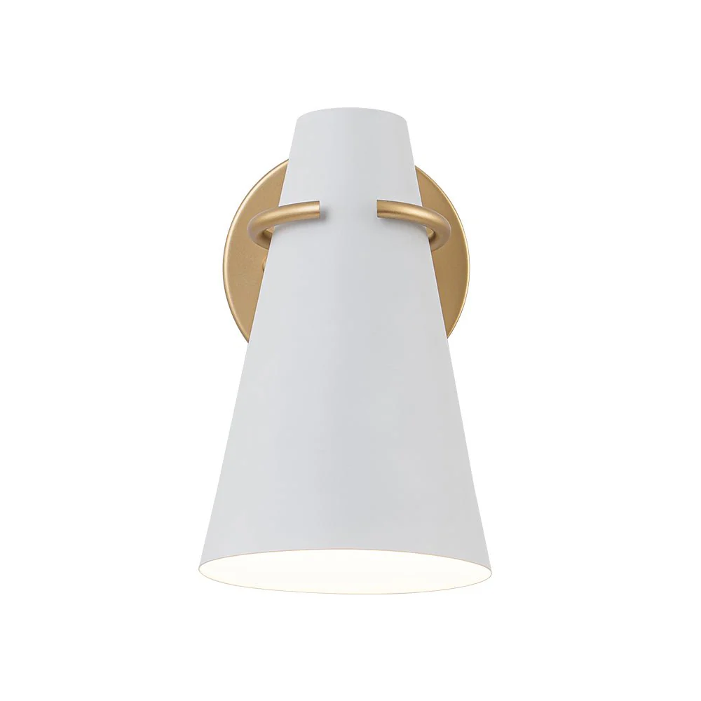 1-Light Adjustable Head Metal Cone Vanity Wall Sconce - Image 17