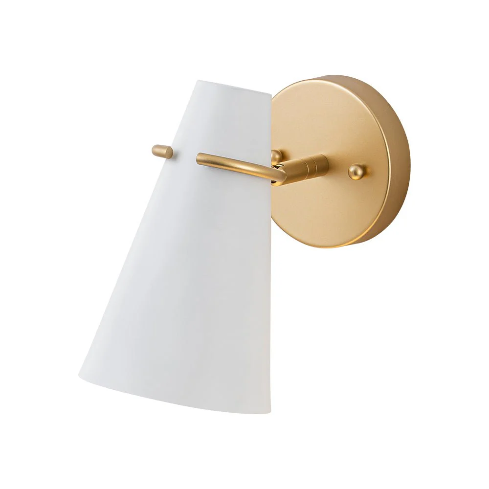 1-Light Adjustable Head Metal Cone Vanity Wall Sconce - Image 21