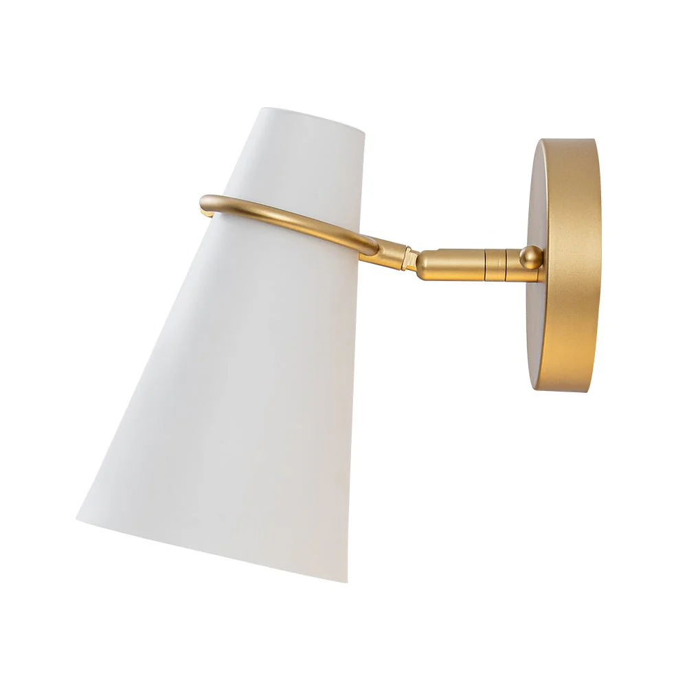 1-Light Adjustable Head Metal Cone Vanity Wall Sconce - Image 22