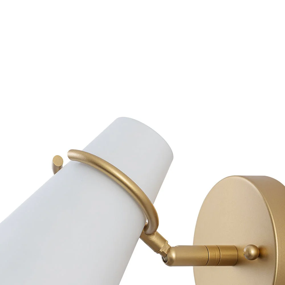 1-Light Adjustable Head Metal Cone Vanity Wall Sconce - Image 23