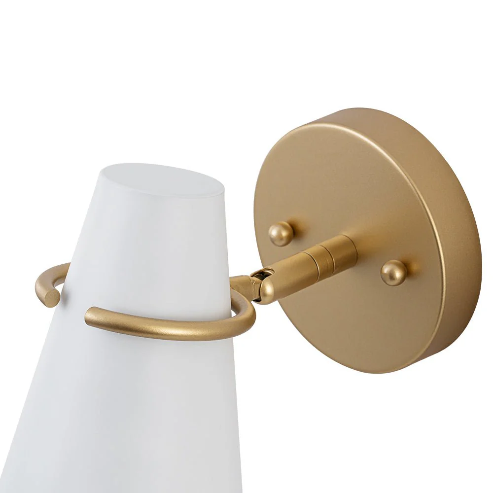 1-Light Adjustable Head Metal Cone Vanity Wall Sconce - Image 24