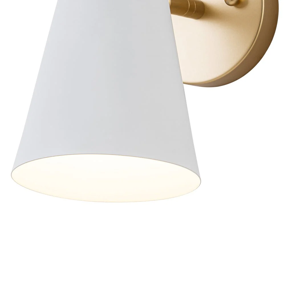 1-Light Adjustable Head Metal Cone Vanity Wall Sconce - Image 25