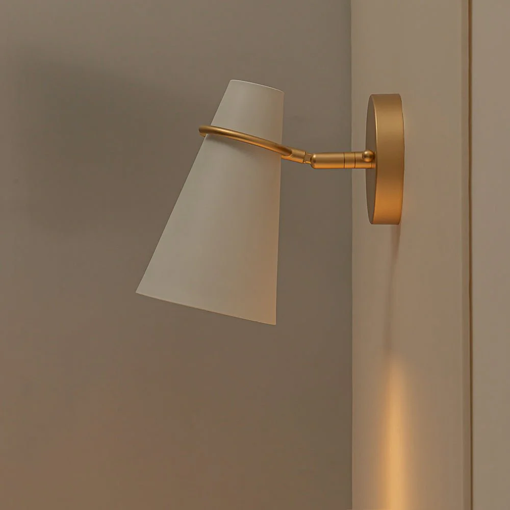 1-Light Adjustable Head Metal Cone Vanity Wall Sconce - Image 26