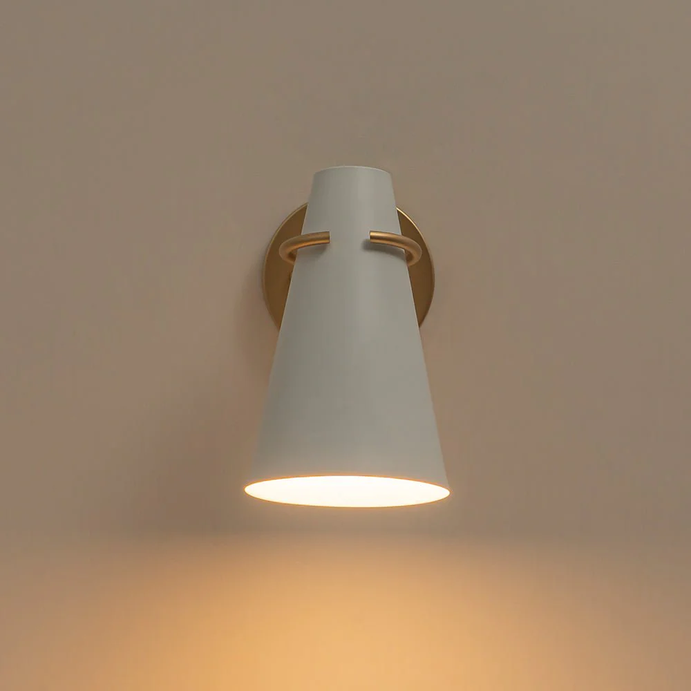 1-Light Adjustable Head Metal Cone Vanity Wall Sconce - Image 27
