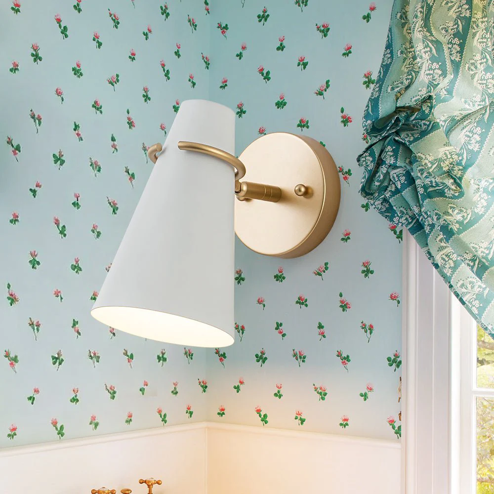 1-Light Adjustable Head Metal Cone Vanity Wall Sconce - Image 3