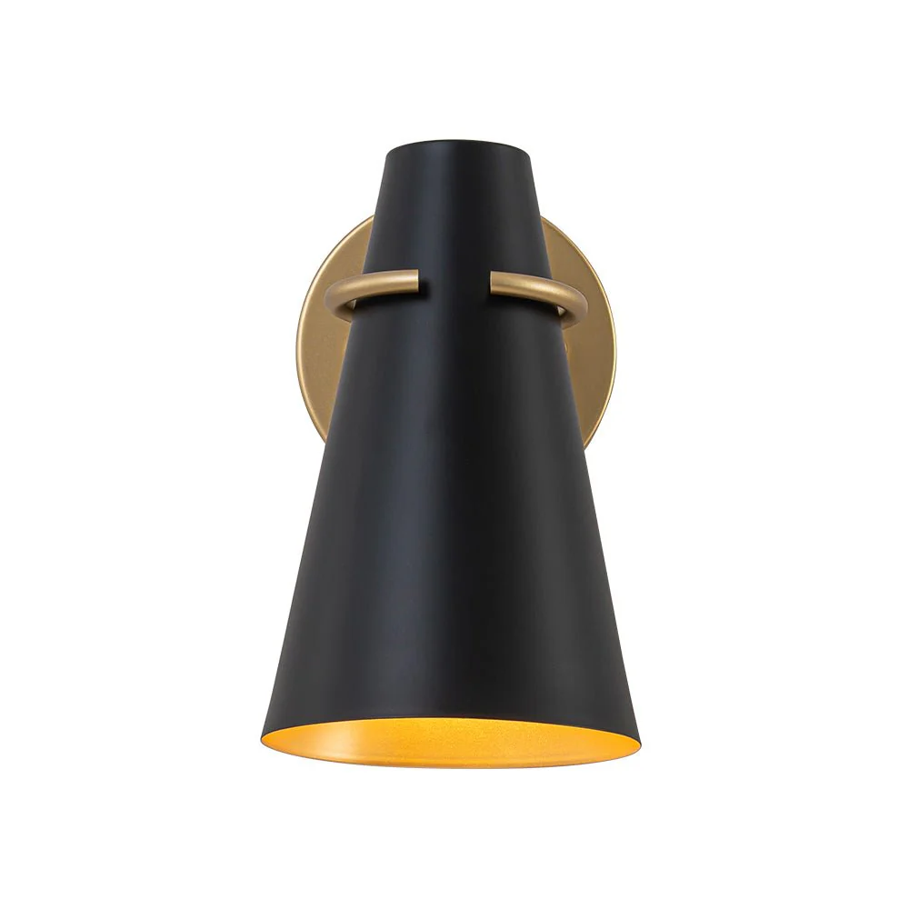 1-Light Adjustable Head Metal Cone Vanity Wall Sconce - Image 9