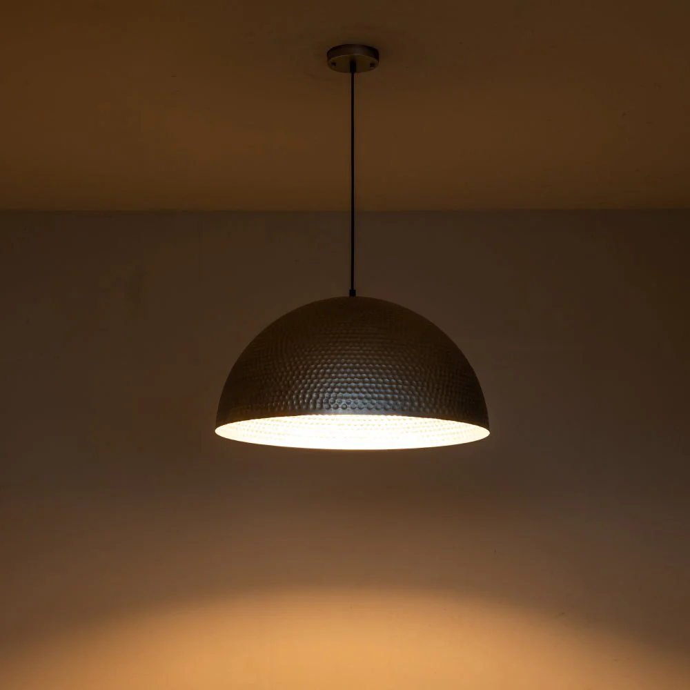 1-Light Antique Oversized Hammered Dome Pendant Light - Image 11