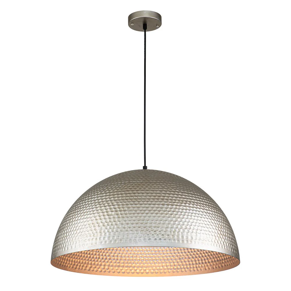 1-Light Antique Oversized Hammered Dome Pendant Light - Image 3