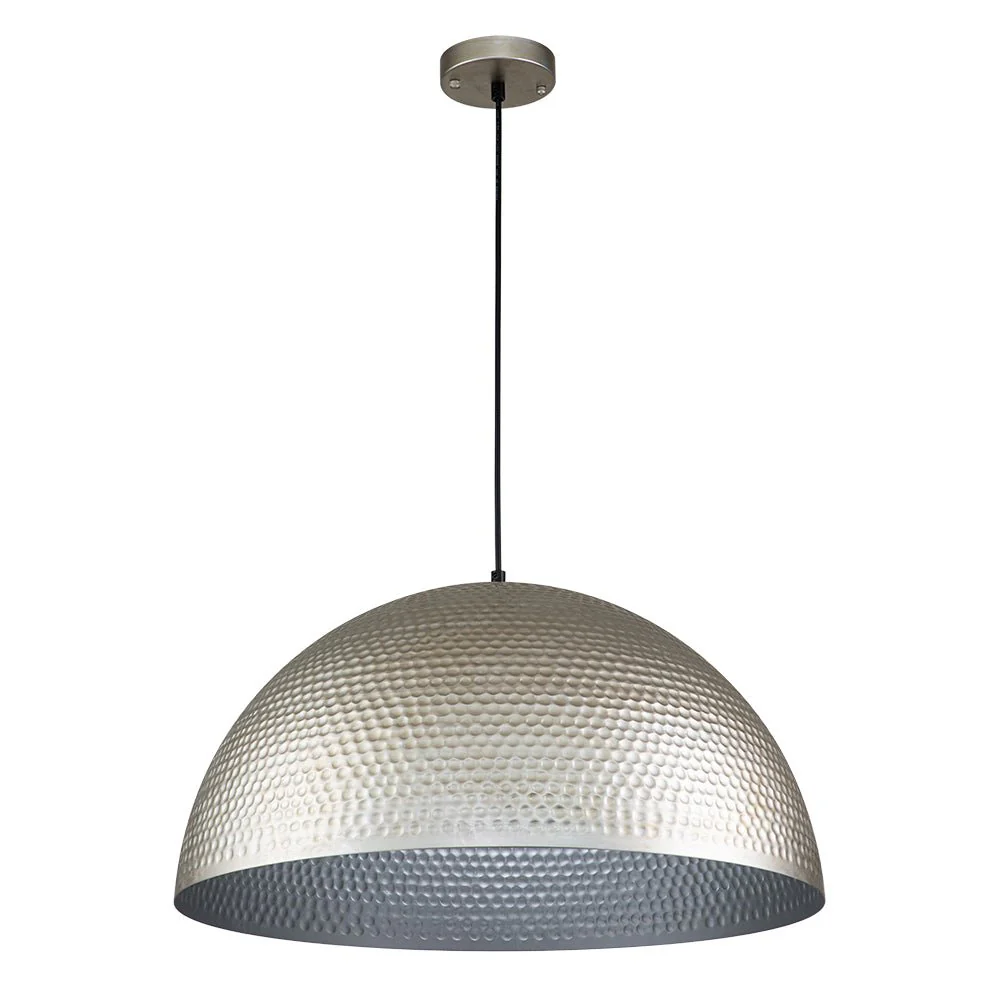 1-Light Antique Oversized Hammered Dome Pendant Light - Image 4