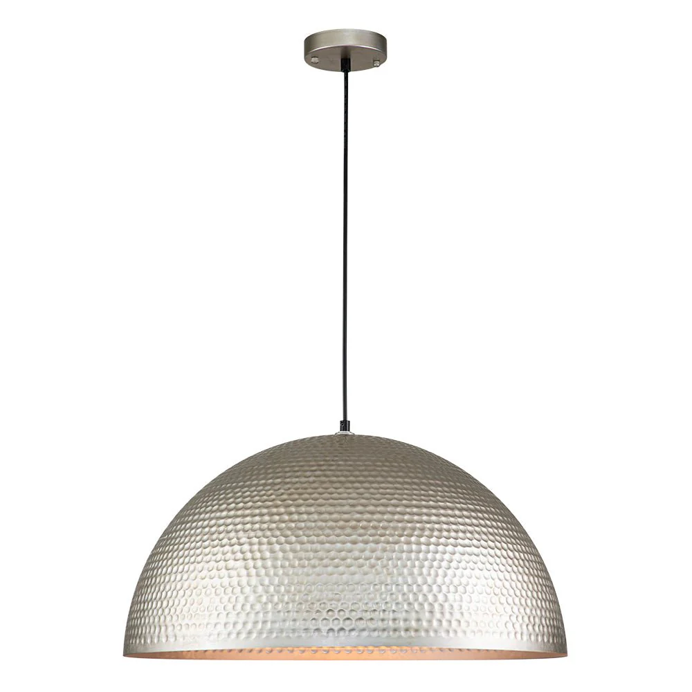 1-Light Antique Oversized Hammered Dome Pendant Light - Image 5