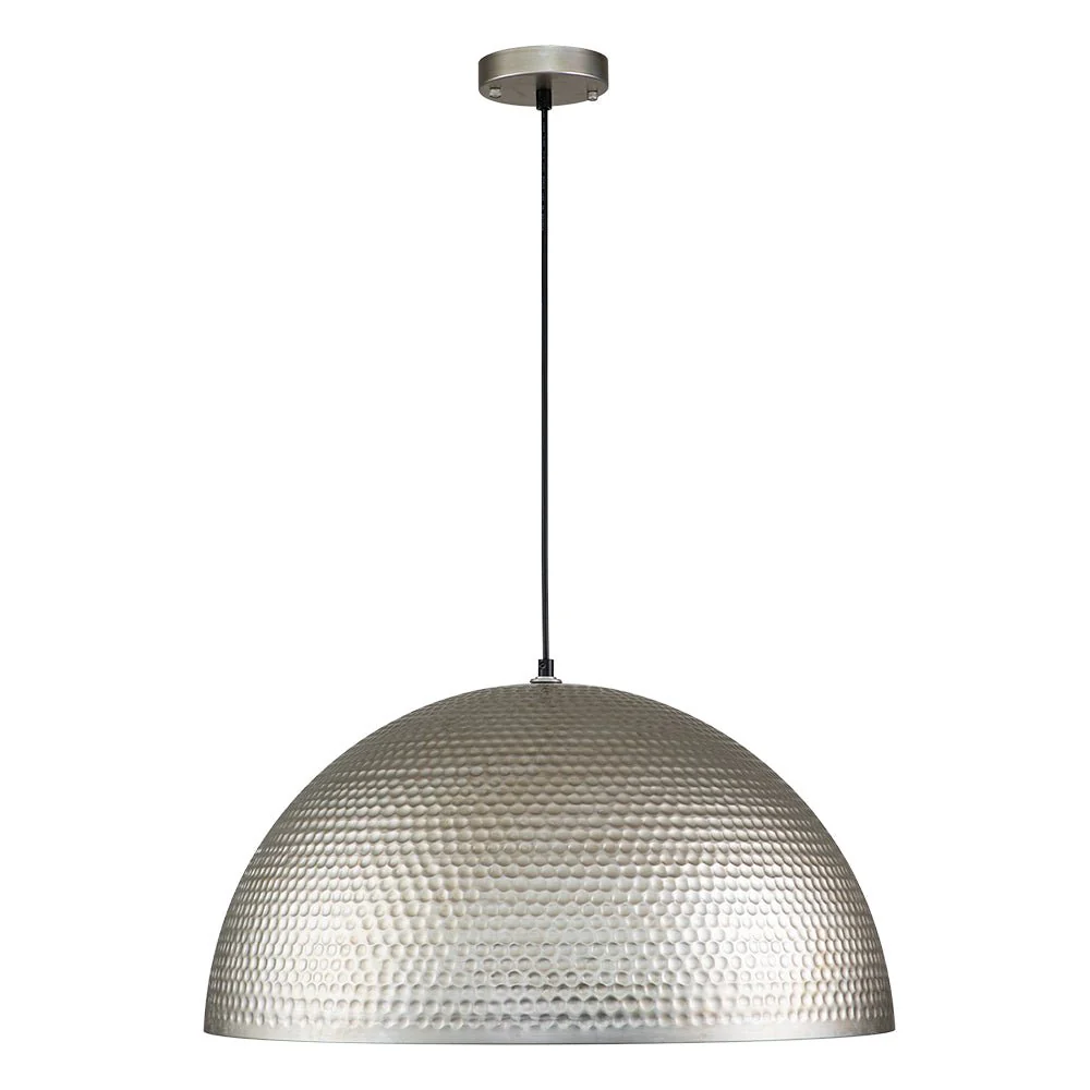 1-Light Antique Oversized Hammered Dome Pendant Light - Image 6