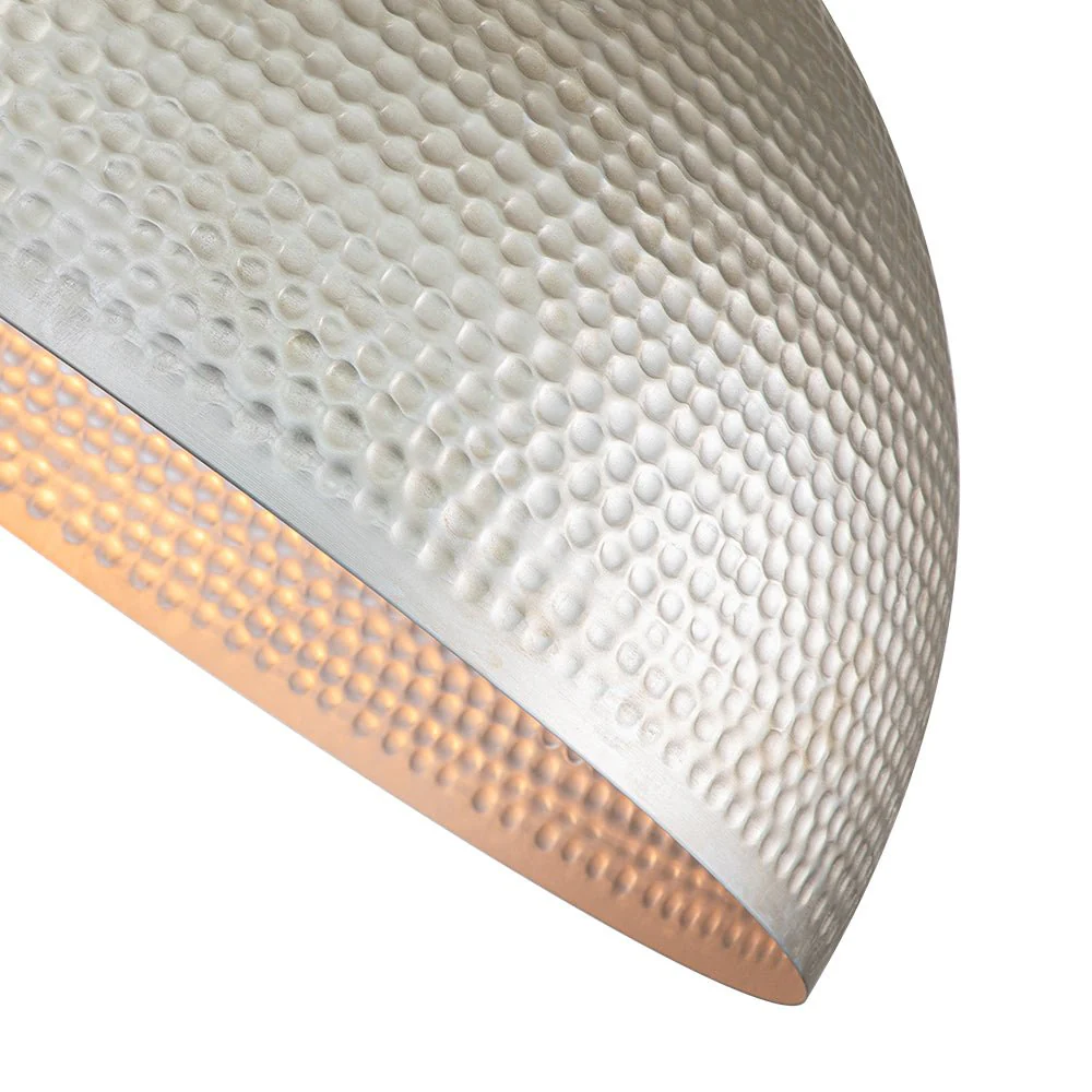 1-Light Antique Oversized Hammered Dome Pendant Light - Image 7