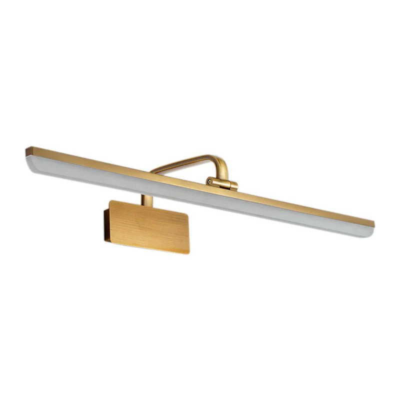 1-Light Brass Linear LED Vanity Light Picture Sconce - Image 4