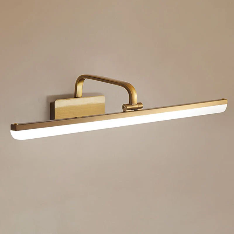 1-Light Brass Linear LED Vanity Light Picture Sconce - Image 5