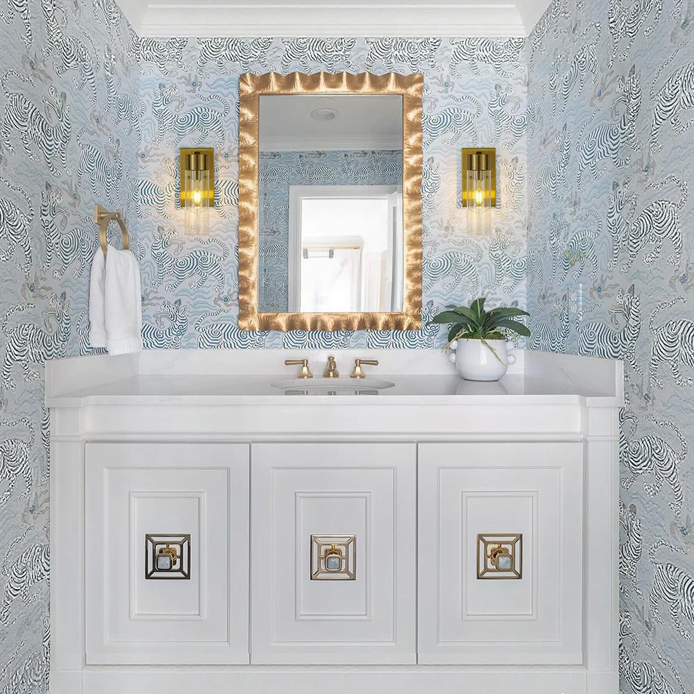 1-Light Clear Glass Cylinder Bathroom Vanity Wall Sconce - Image 2