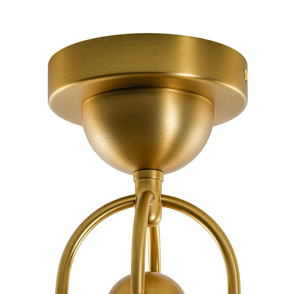 1-Light Clear Glass Dome Shade Semi Flush Mount - Image 12