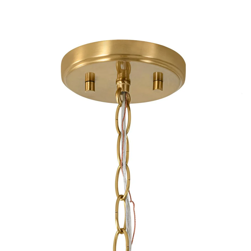 1-Light Clear Striped Glass Drum Semi Flush / Round Cage Pendant - Image 12