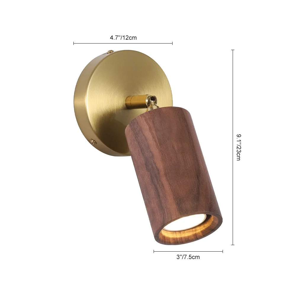1-Light GU10 Adjustable Wooden Ceiling Spotlight Track Light - Image 12