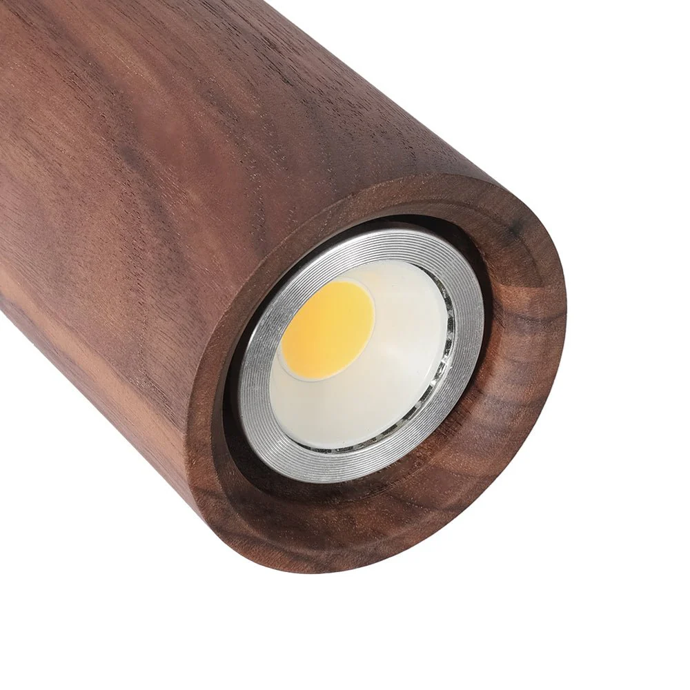 1-Light GU10 Adjustable Wooden Ceiling Spotlight Track Light - Image 13