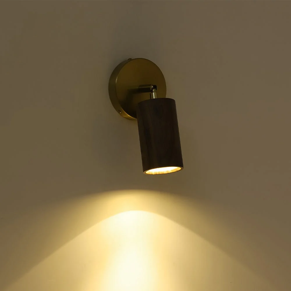1-Light GU10 Adjustable Wooden Ceiling Spotlight Track Light - Image 16