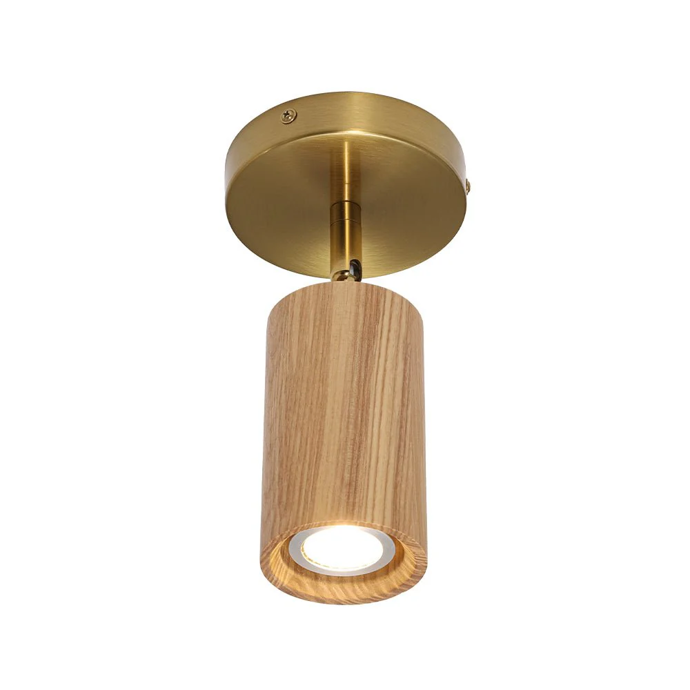 1-Light GU10 Adjustable Wooden Ceiling Spotlight Track Light - Image 23