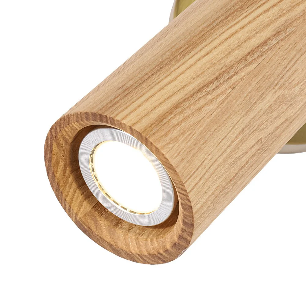 1-Light GU10 Adjustable Wooden Ceiling Spotlight Track Light - Image 25