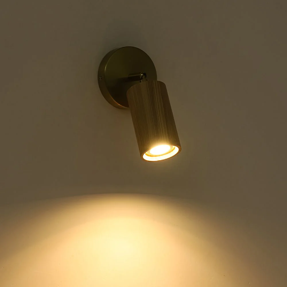 1-Light GU10 Adjustable Wooden Ceiling Spotlight Track Light - Image 26