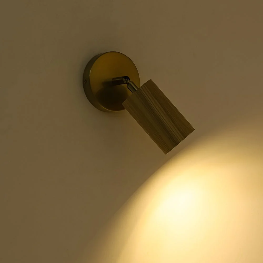 1-Light GU10 Adjustable Wooden Ceiling Spotlight Track Light - Image 27