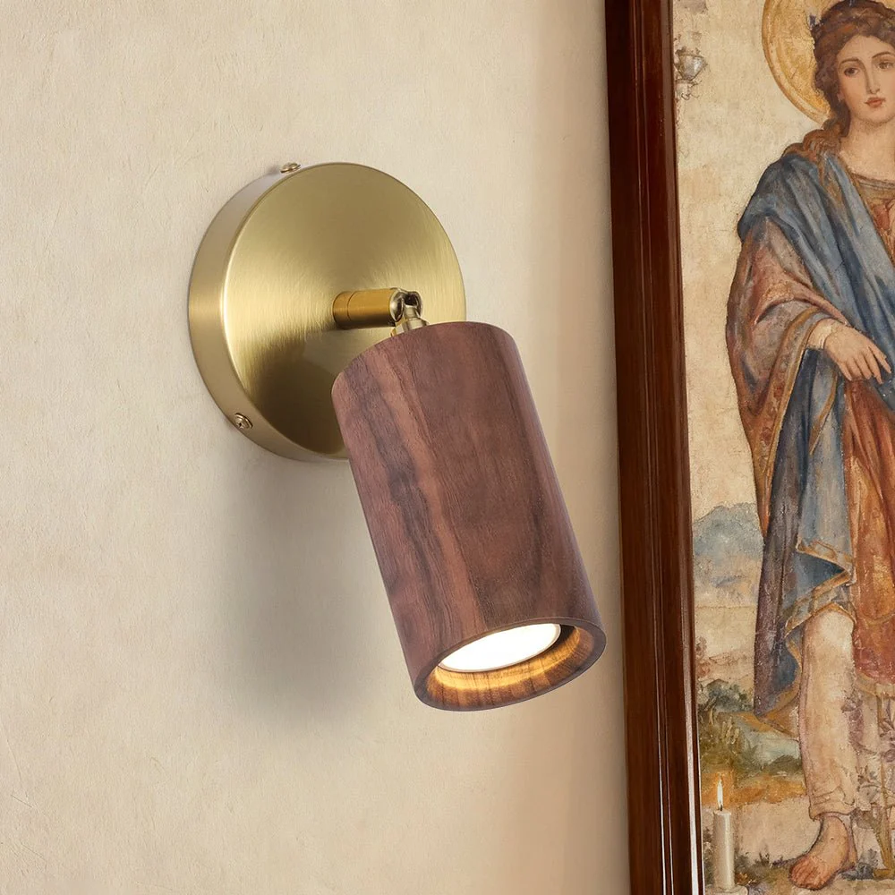 1-Light GU10 Adjustable Wooden Ceiling Spotlight Track Light - Image 3
