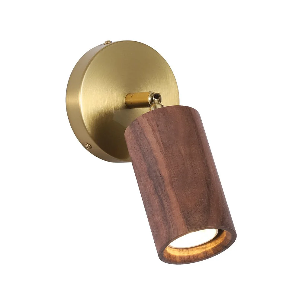 1-Light GU10 Adjustable Wooden Ceiling Spotlight Track Light - Image 5