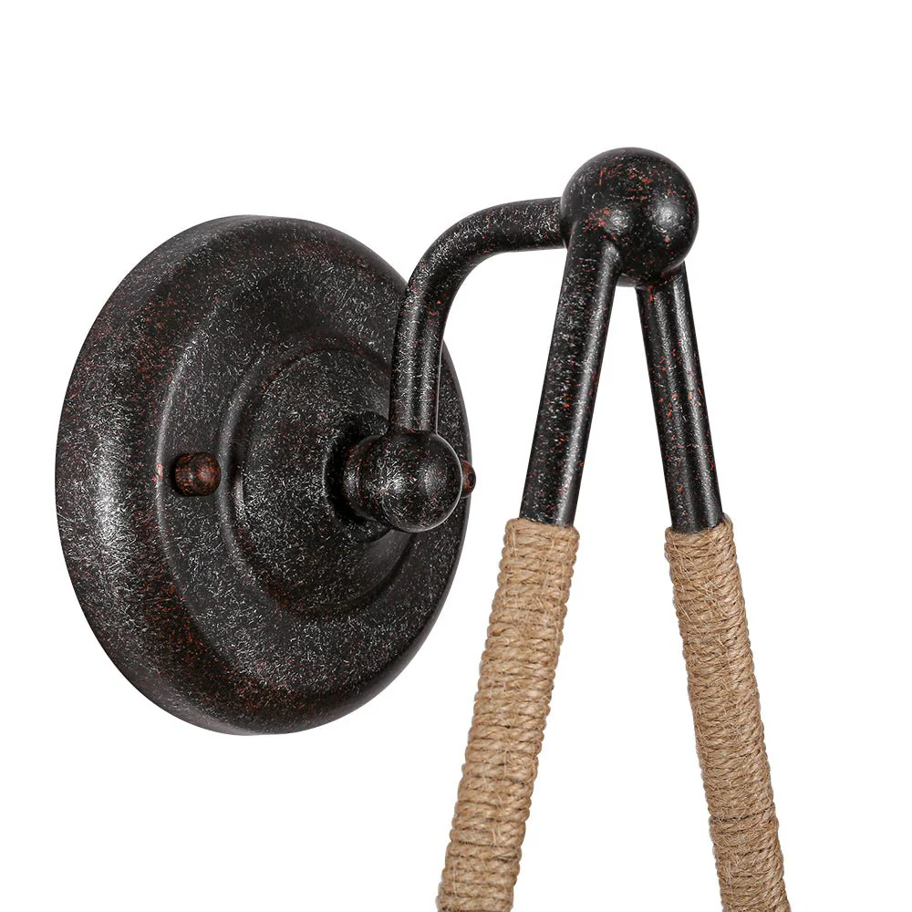 Barn 1-Light Hemp Rope Hanging Candle Style Wall Sconce - Image 10