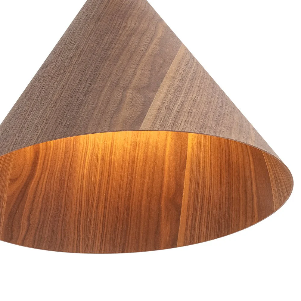 1-Light Modern Farmhouse Wood Grain Cone Kitchen Pendant - Image 14