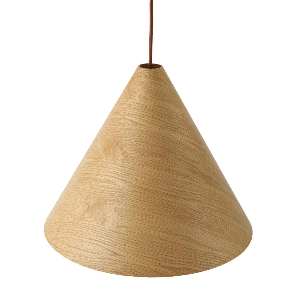 1-Light Modern Farmhouse Wood Grain Cone Kitchen Pendant - Image 22