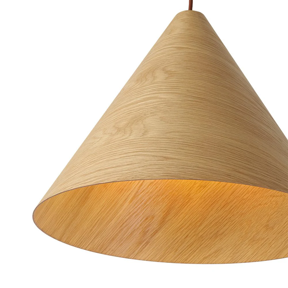 1-Light Modern Farmhouse Wood Grain Cone Kitchen Pendant - Image 23