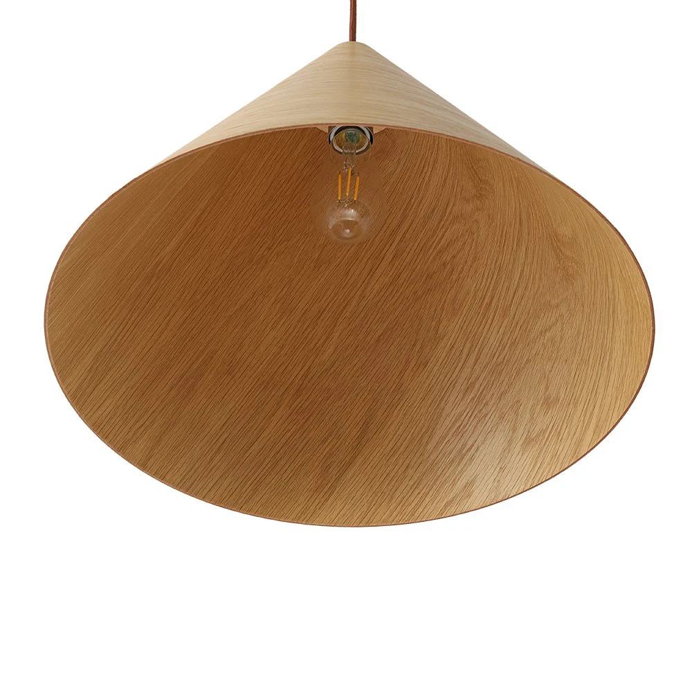 1-Light Modern Farmhouse Wood Grain Cone Kitchen Pendant - Image 24