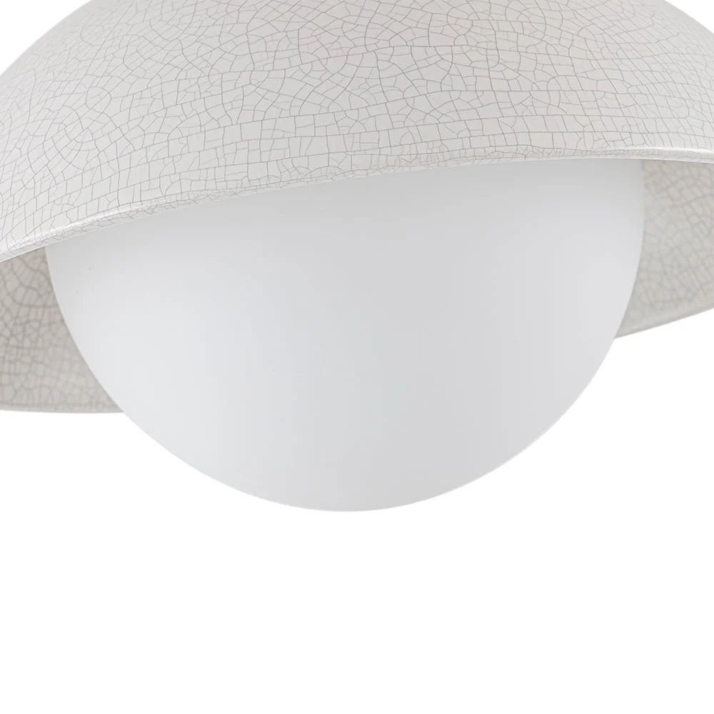 1-Light Ceramic Dome Frosted Shade Semi Flush Mount - Image 18
