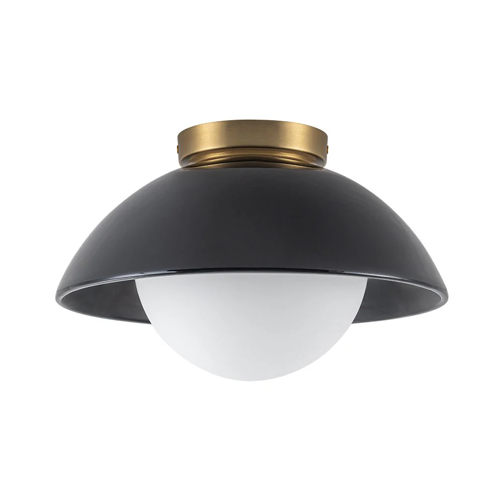 1-Light Ceramic Dome Frosted Shade Semi Flush Mount - Image 6