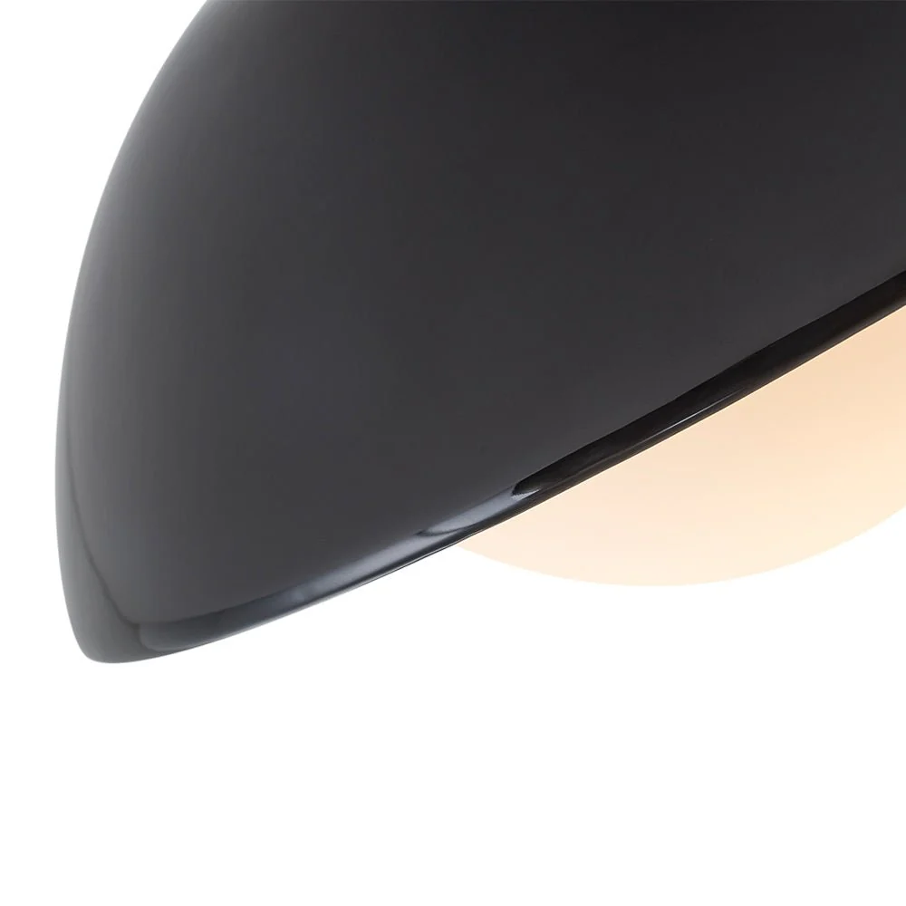 1-Light Ceramic Dome Frosted Shade Semi Flush Mount - Image 9