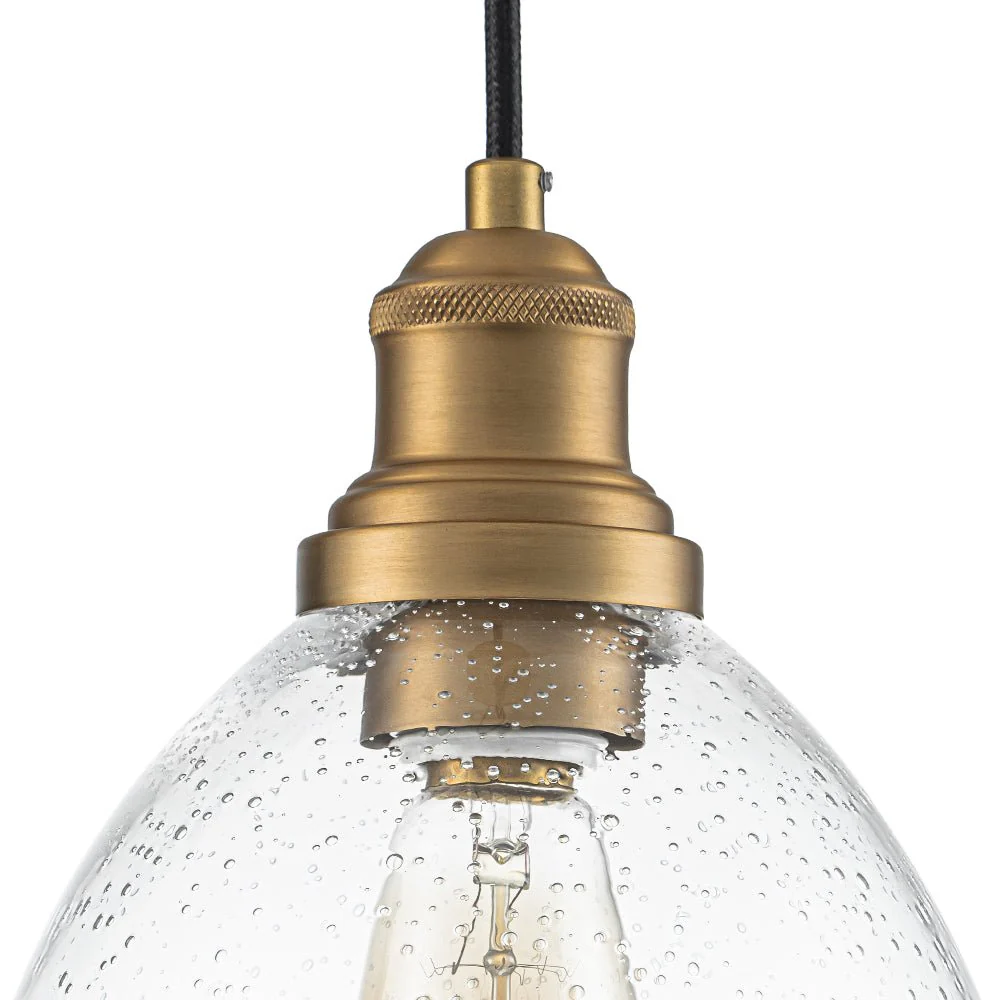 1-Light Seeded Glass Bell Dome Kitchen Pendant Light - Image 10