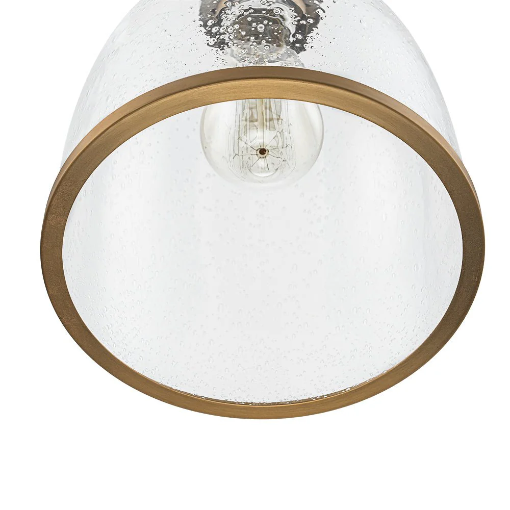 1-Light Seeded Glass Bell Dome Kitchen Pendant Light - Image 12