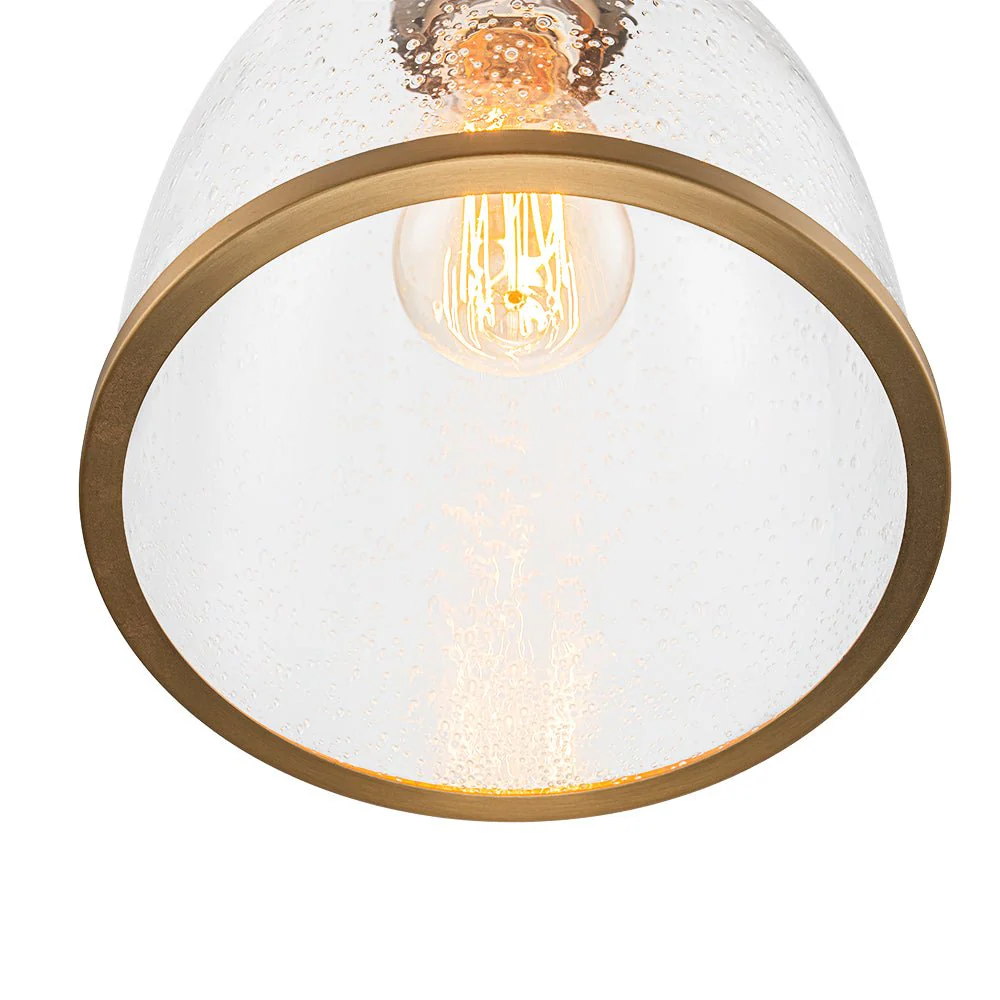 1-Light Seeded Glass Bell Dome Kitchen Pendant Light - Image 13