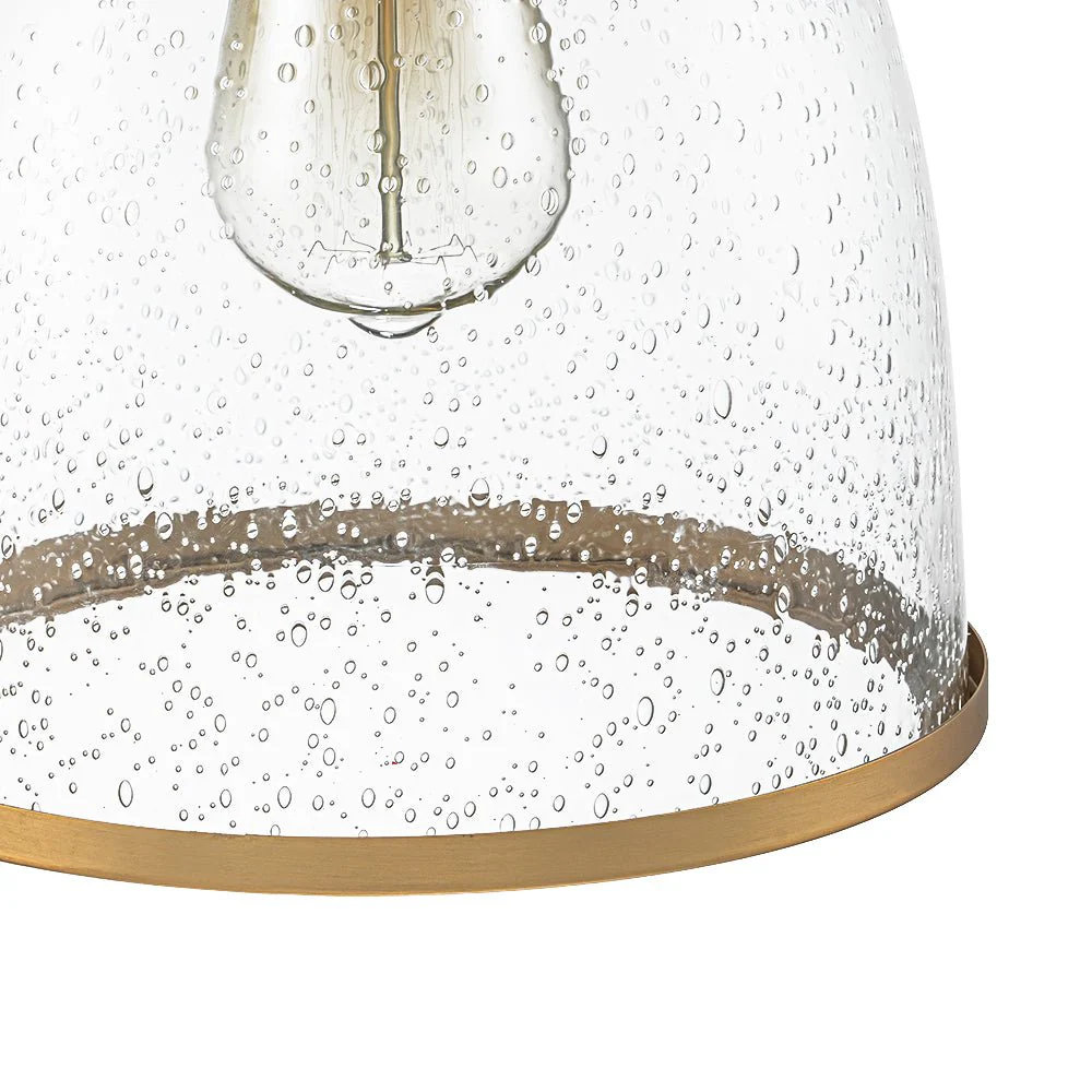 1-Light Seeded Glass Bell Dome Kitchen Pendant Light - Image 14