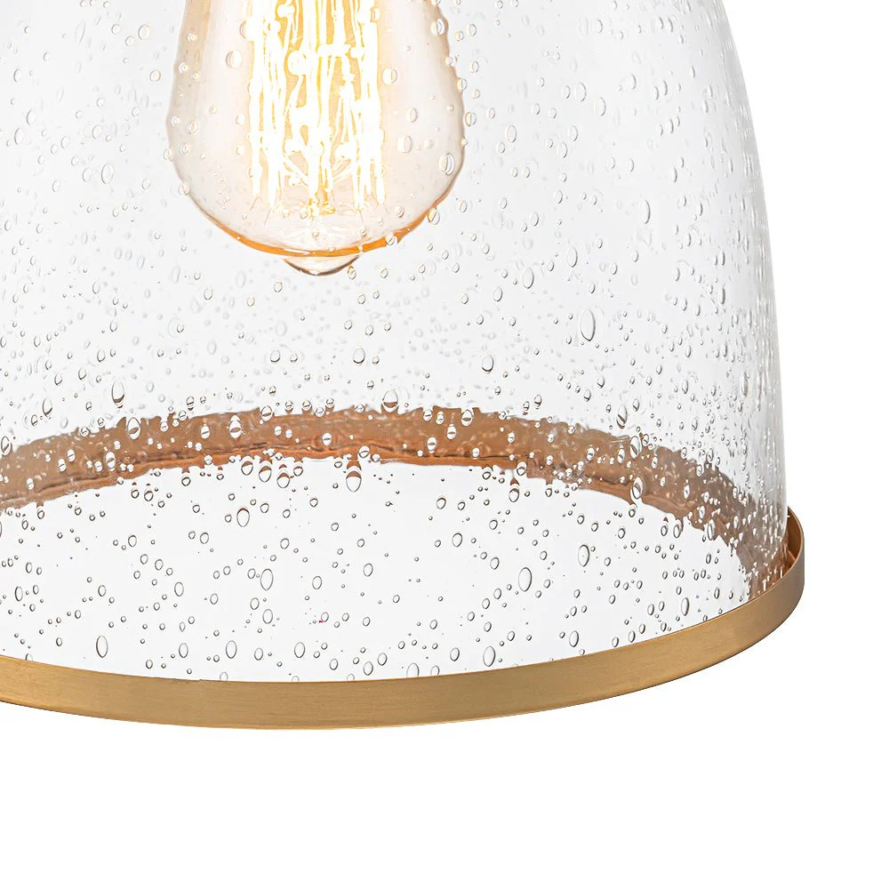 1-Light Seeded Glass Bell Dome Kitchen Pendant Light - Image 15