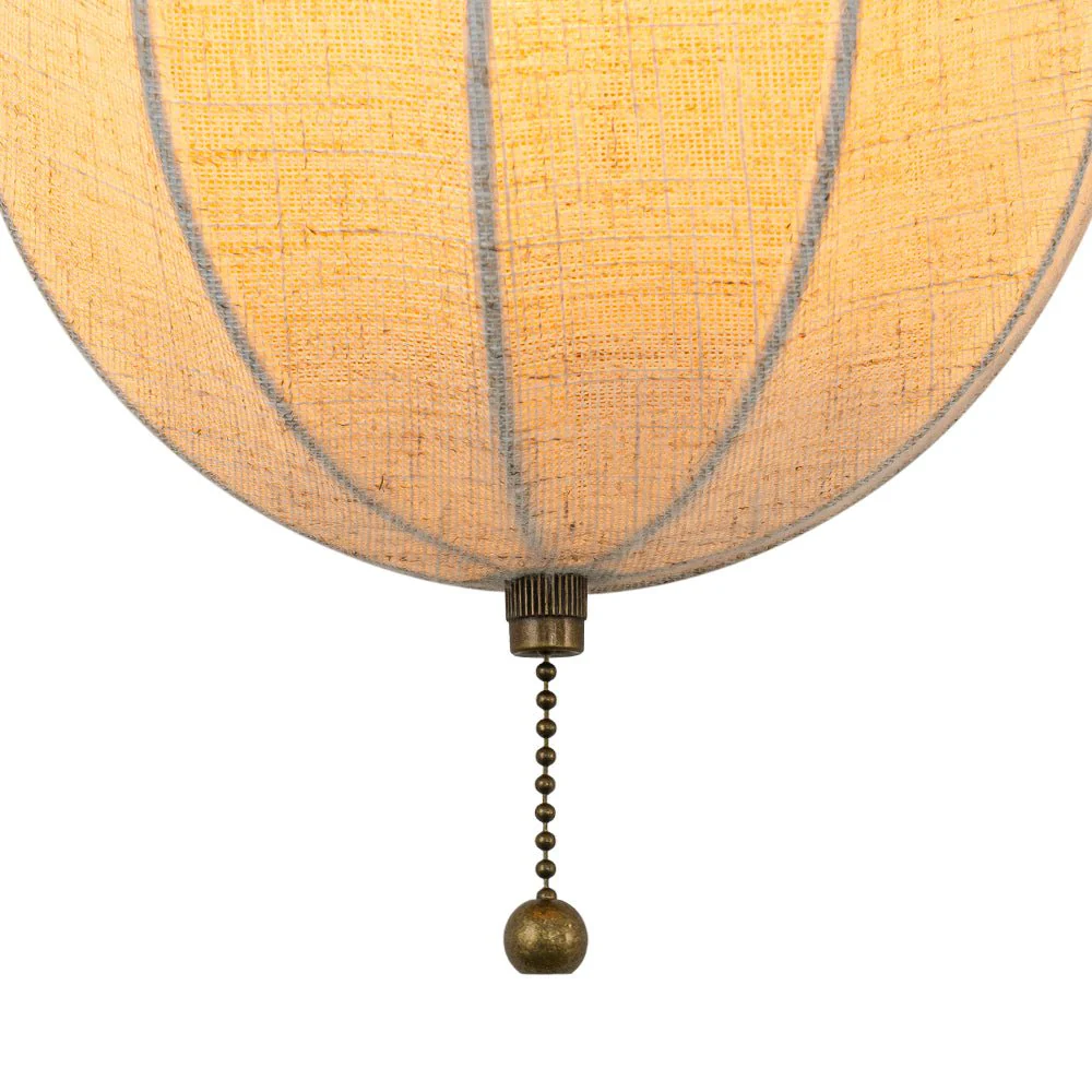 1-Light Vintage Natural Fabric Linen Cage Wall Sconce - Image 15