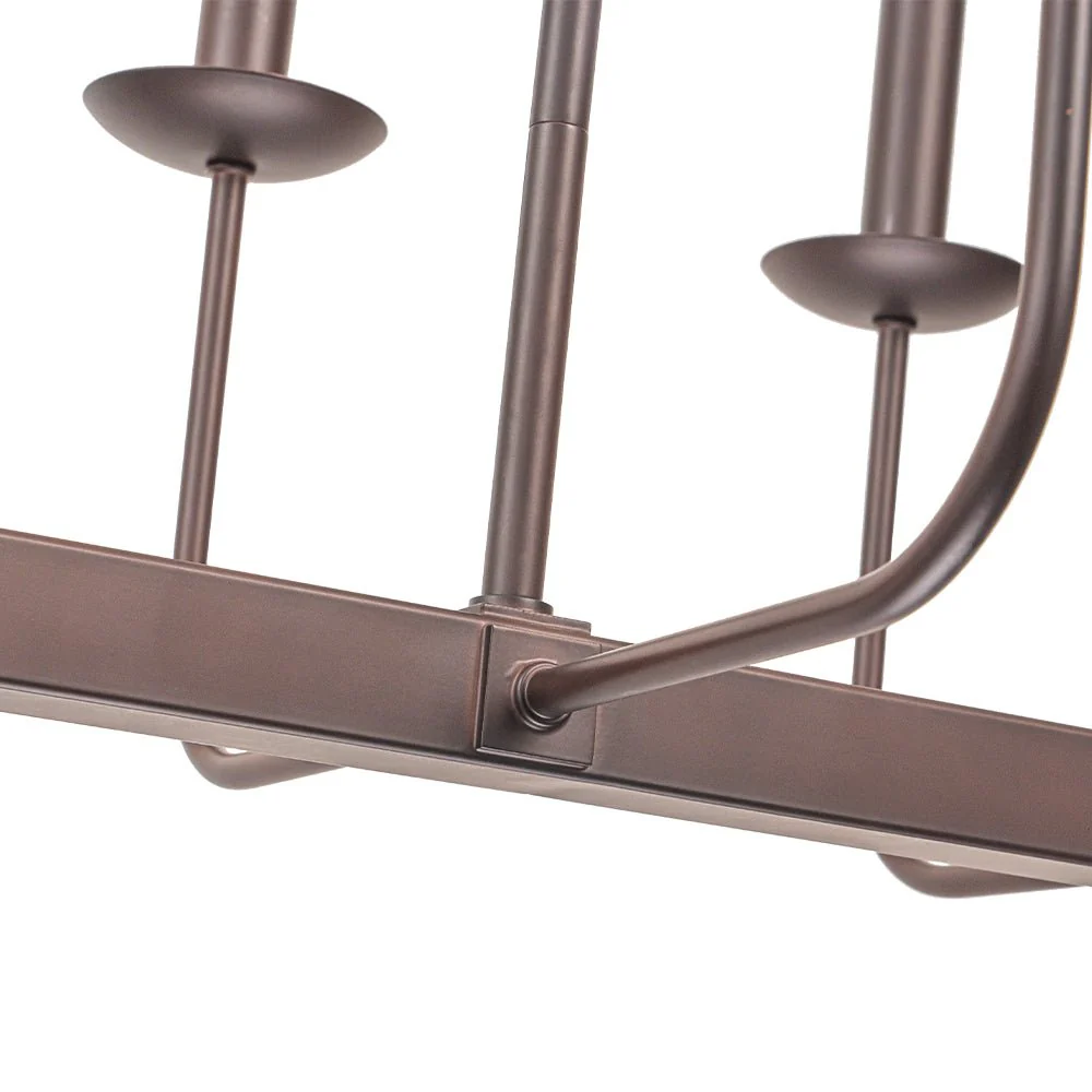 10-Light French Vintage Candle Style Linear Island Chandelier - Image 24