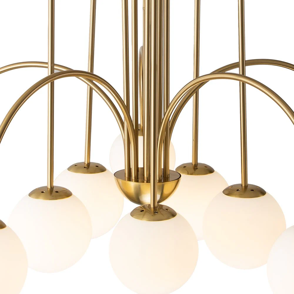 10-Light Frosted Glass Globe Bubble Chandelier - Image 11