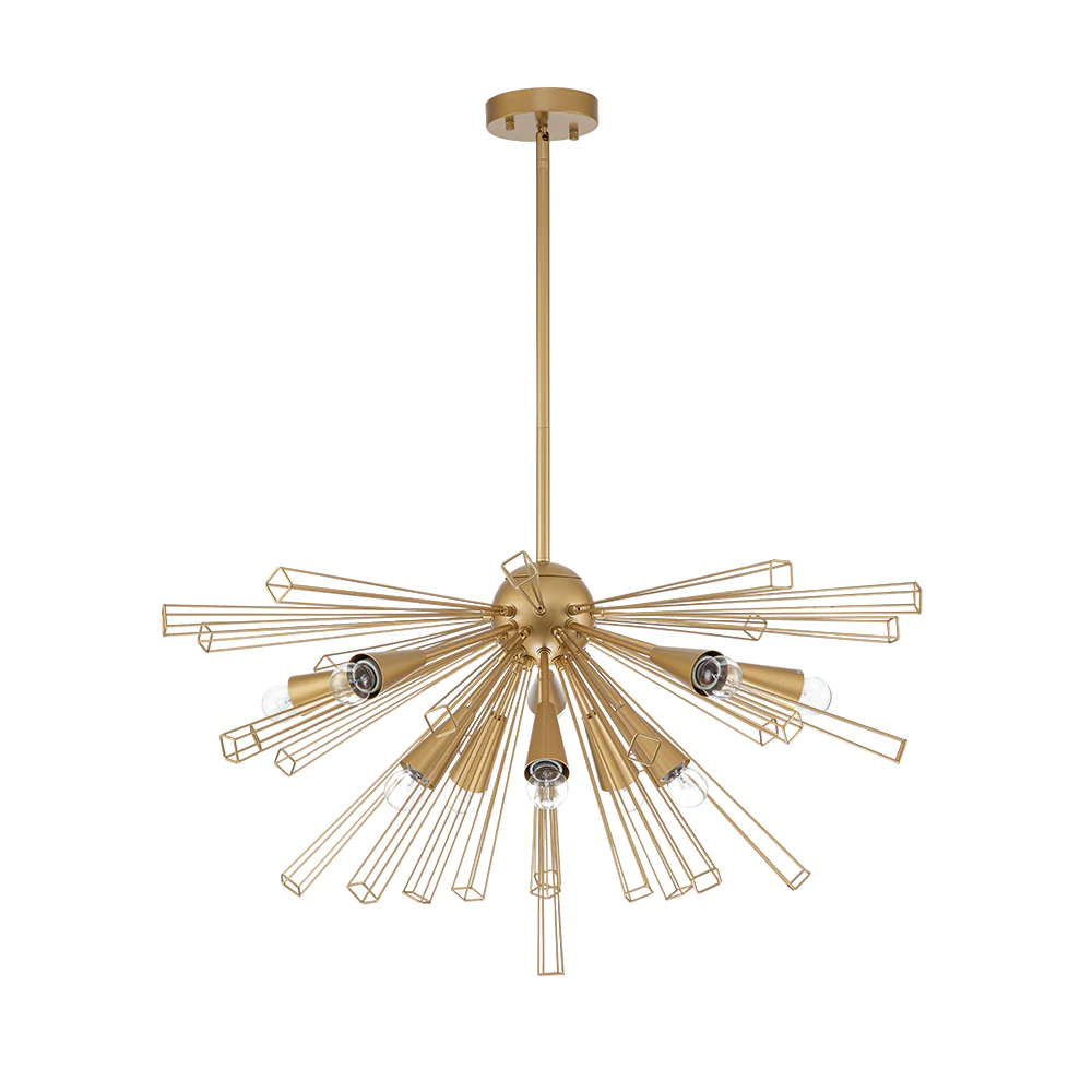 10-Light Geometric Sputnik Sunburst Chandelier - Image 11