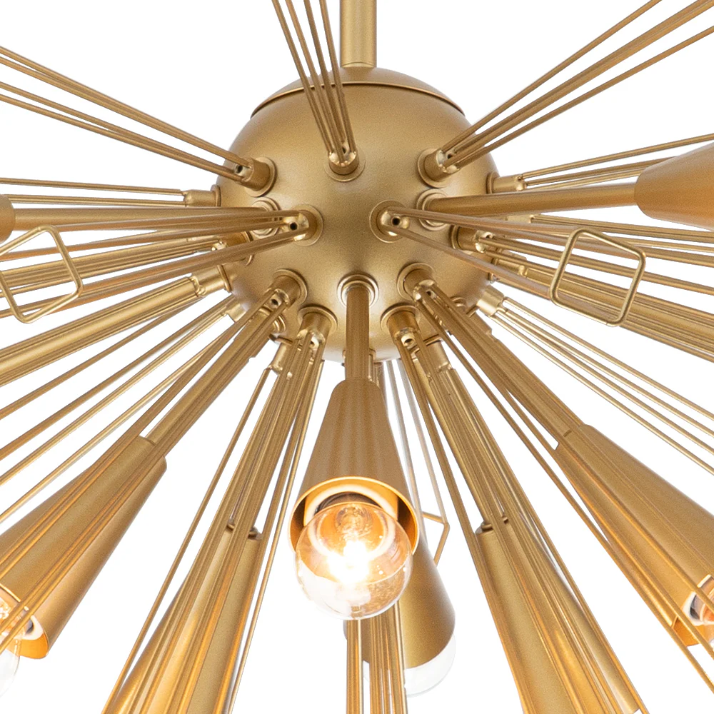 10-Light Geometric Sputnik Sunburst Chandelier - Image 6