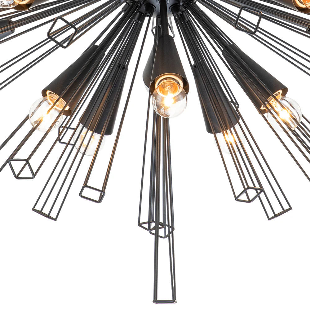 10-Light Geometric Sputnik Sunburst Chandelier - Image 7