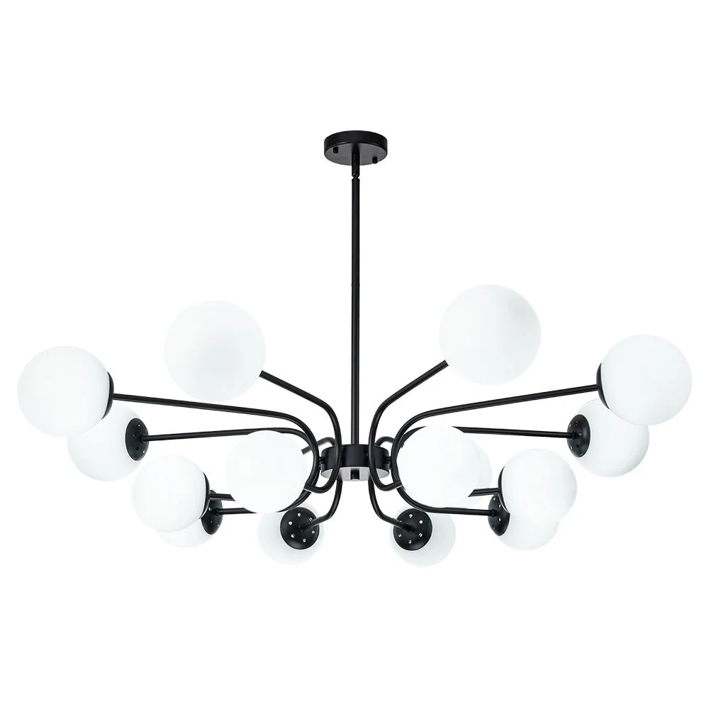 16-Light Frosted Glass Globe Bubble Sputnik Chandelier - Image 6